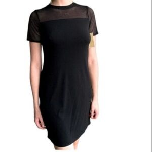 Michael Kors Laser Cut Black Shift Dress Short Sleeves Size XS NWOTS